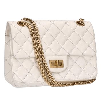 Chanel 2.55 White Shoulder Bags