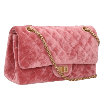 Chanel 2.55 Velvet Pink Shoulder Bag