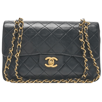 Chanel Flap Black Lambskin Shoulder Bag