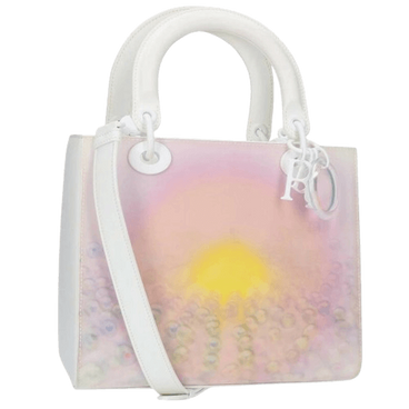 Dior Lady Dior White Pink Shoulder Bag