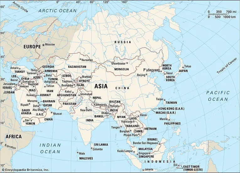 Map of Asia