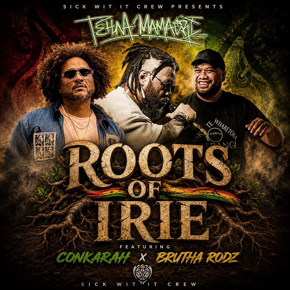 Cover art for Teina Mamaori's new single: Roots of Irie