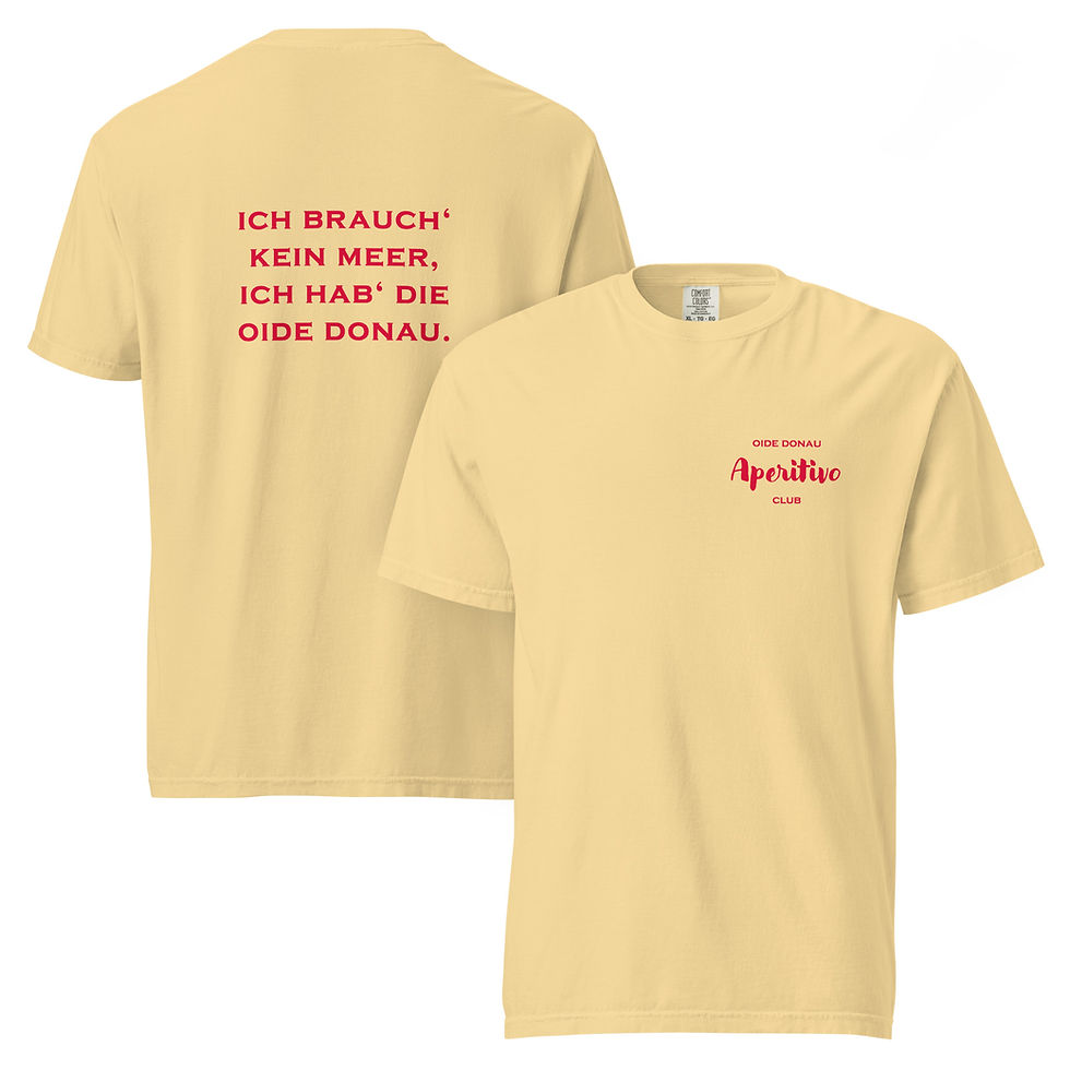 Miniaturbild: Unisex T-Shirt "Oide Donau Aperitivo Club"