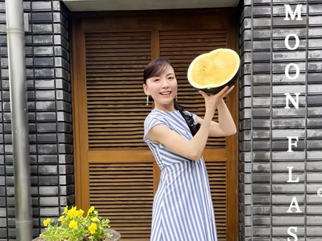 【 MOON FLASH 】〜夜空と月のようなスイカ🌕🍉〜