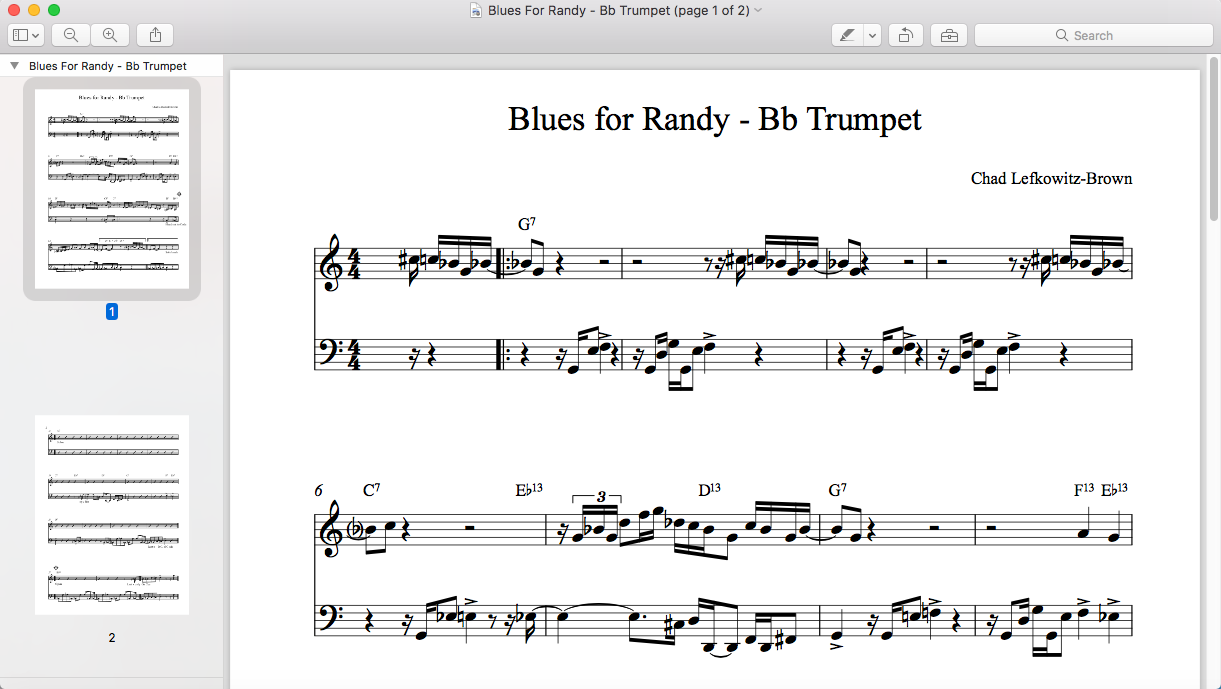 Blues for Randy Sheet Music