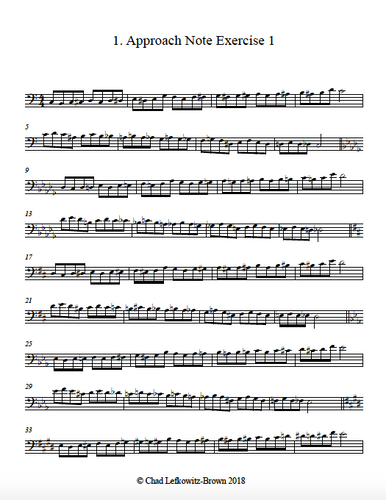 Bass Clef) 15 Approach Note and Enclosure Exercises (Digital