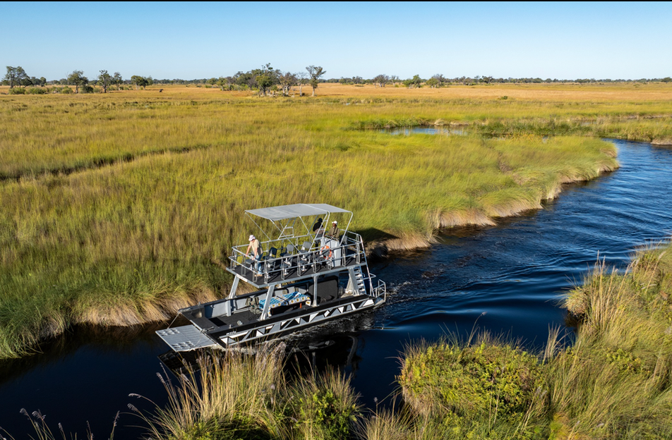 Boat on Okavango Delta 