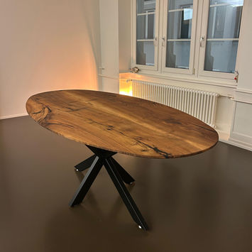 Brüderbrettertisch, Zweibretttisch, Nussbaumtisch, Massivholz, TimberWorld 