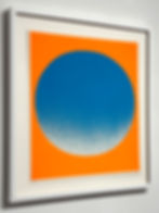 Rupprecht Geiger, Blauer Kreis auf Orangen, 1967
