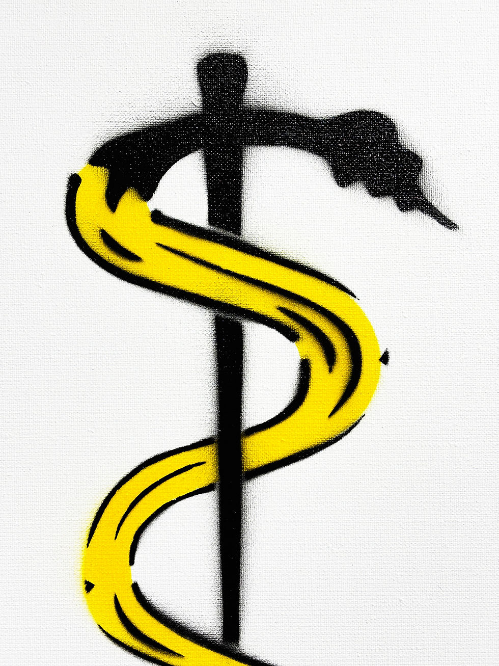 Miniaturbild: Thomas Baumgärtel, Äskulap-Banane (Leinwand), 2015