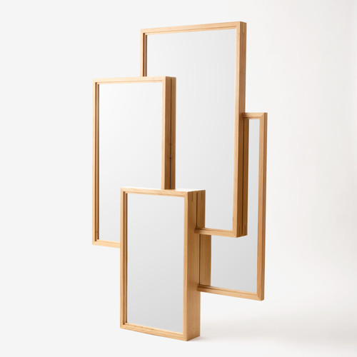 EIJI KAKUO Collection パブミラー 鏡 アートレトロ Kagami Mirror - Light Brown | Untold Japan Studio