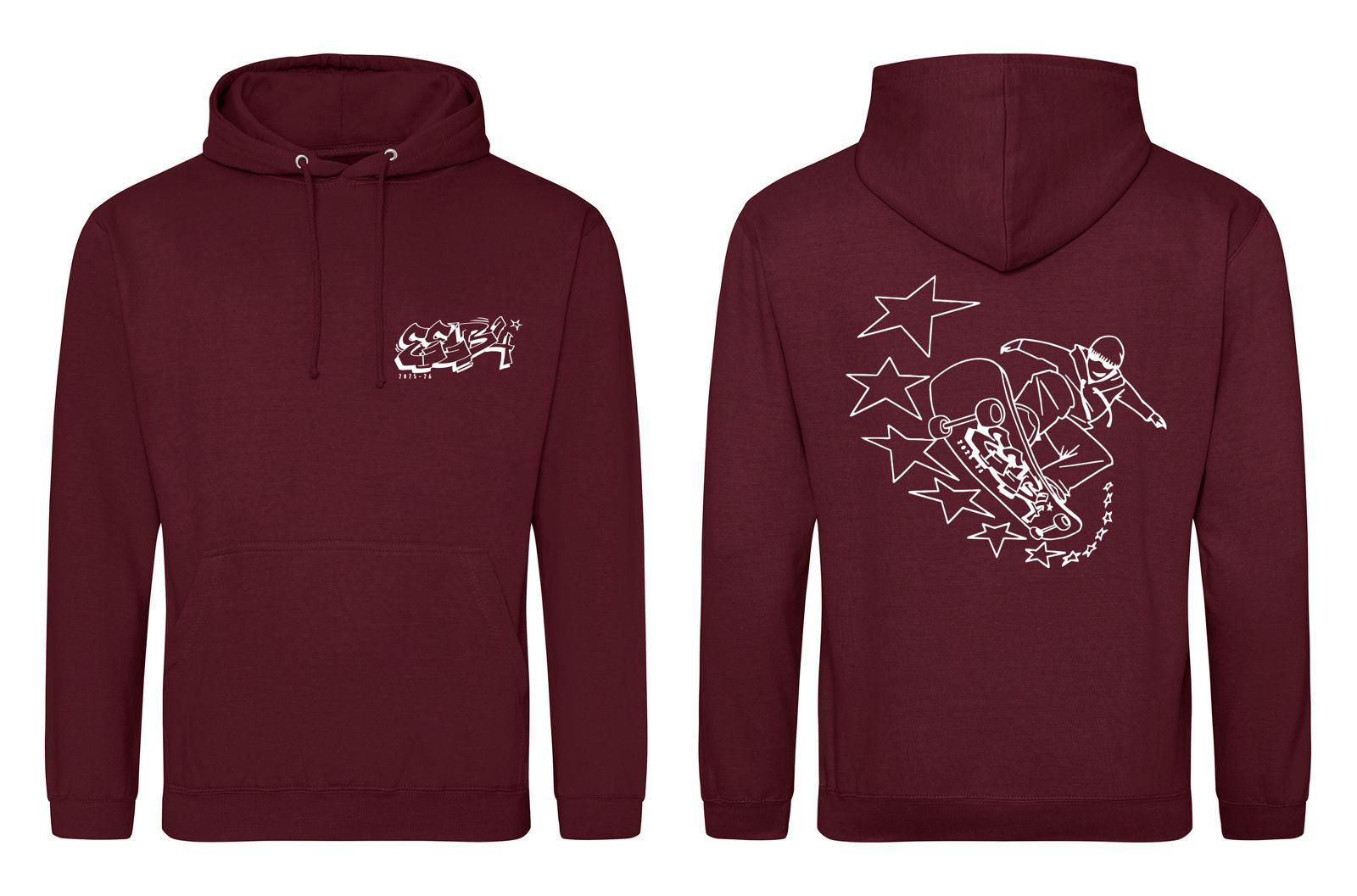 2026 Hoodie Burgundy (Design 1)