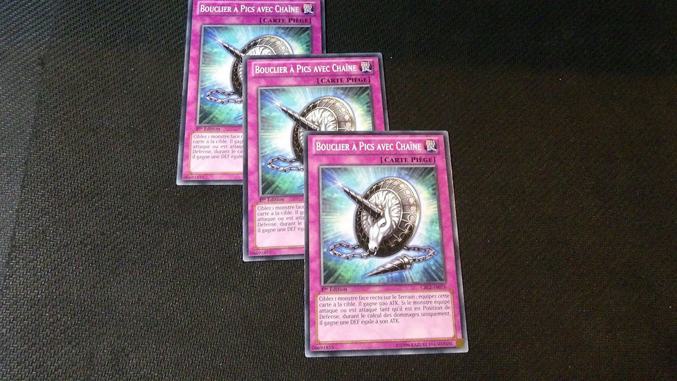 Carte Yu Gi Oh! TCG, Carte Piège: 'Bouclier à Pics avec Chaine' /CBLZ-FR076