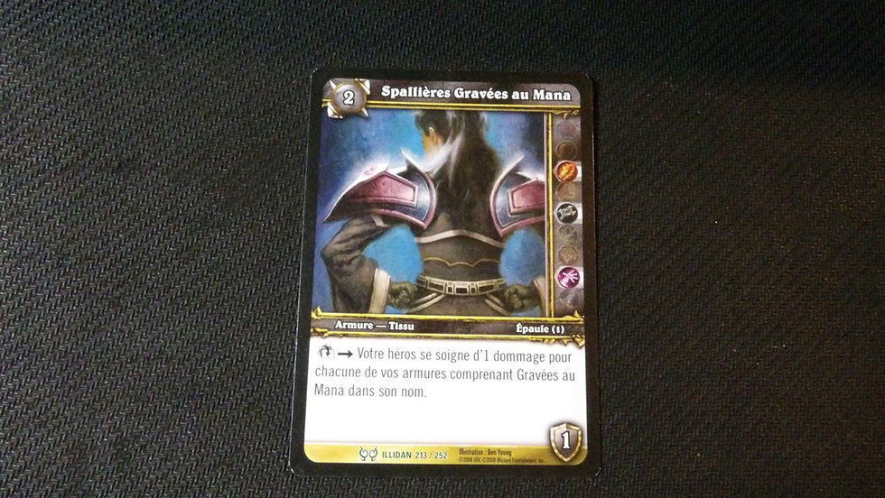 Miniature : Carte WoW d'équipements, à sélectionner.