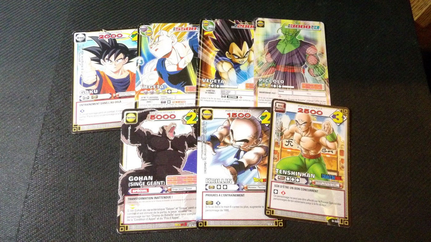 Carte Dragon Ball, Collection "1989 TCG DBZ", à l'unité.