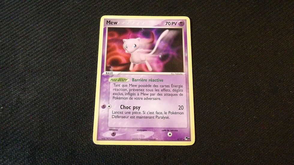 Carte Pokémon, Pop Serie 4 collection, Mew rare 4/17 FR