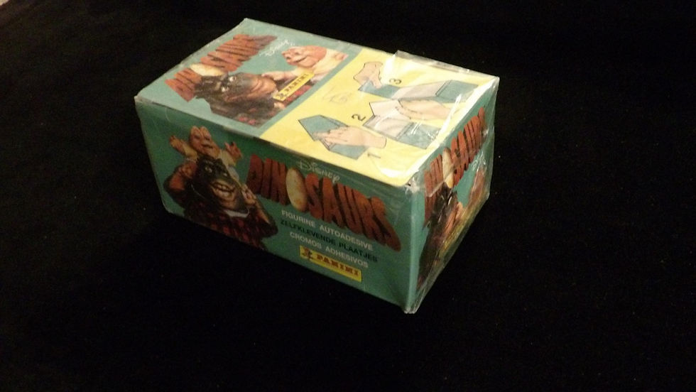 Boite de 100 sachets scellés, ' Dinosaurs', édition Panini 1994