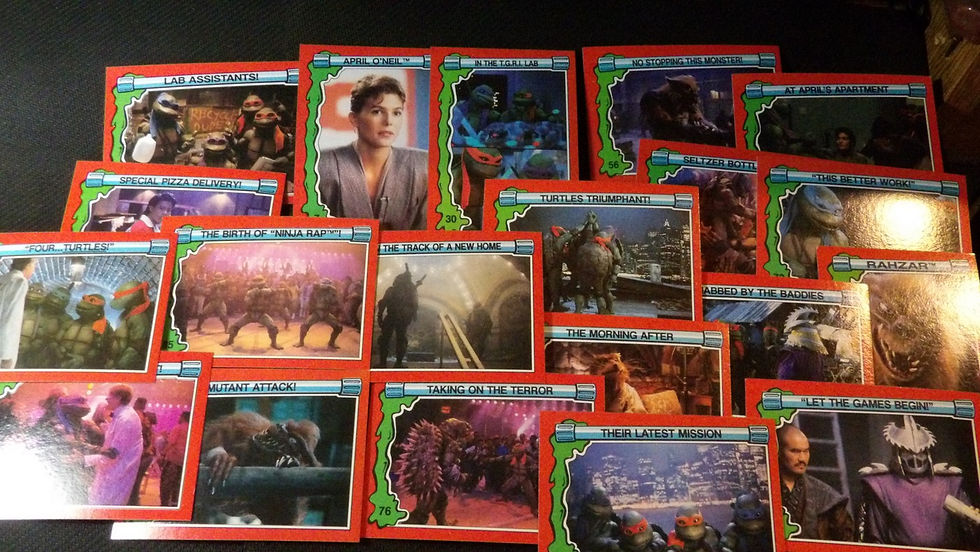 Carte à collectionner 'Tortues Ninja: le film 2' édition Topps 1991, à l'unité.