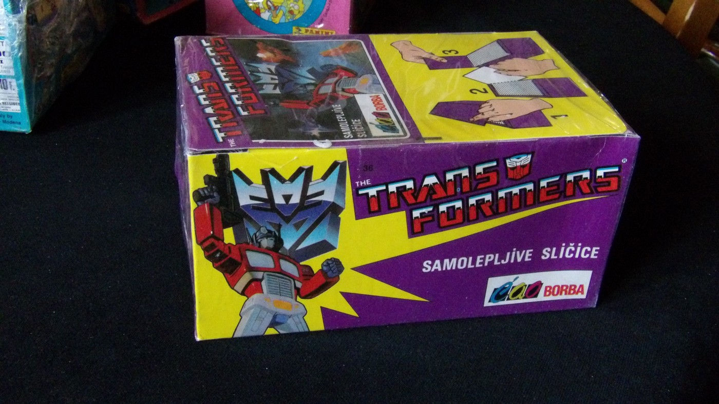 Display scellé, ' The Transformers ', Panini  Borba/ Hasbro UE 1986-91