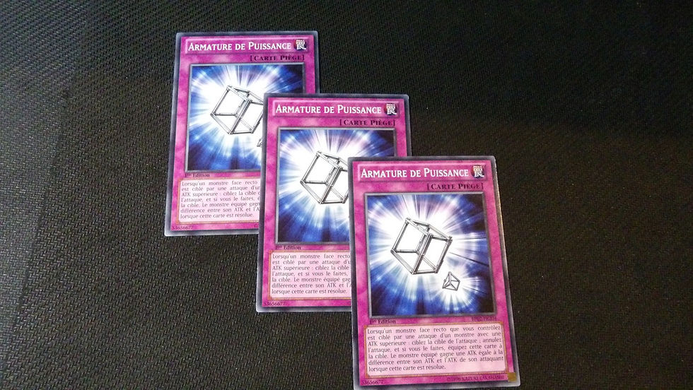 Carte Yu Gi Oh! TCG, Carte Piège: 'Armature de Puissance' /BP02-FR204