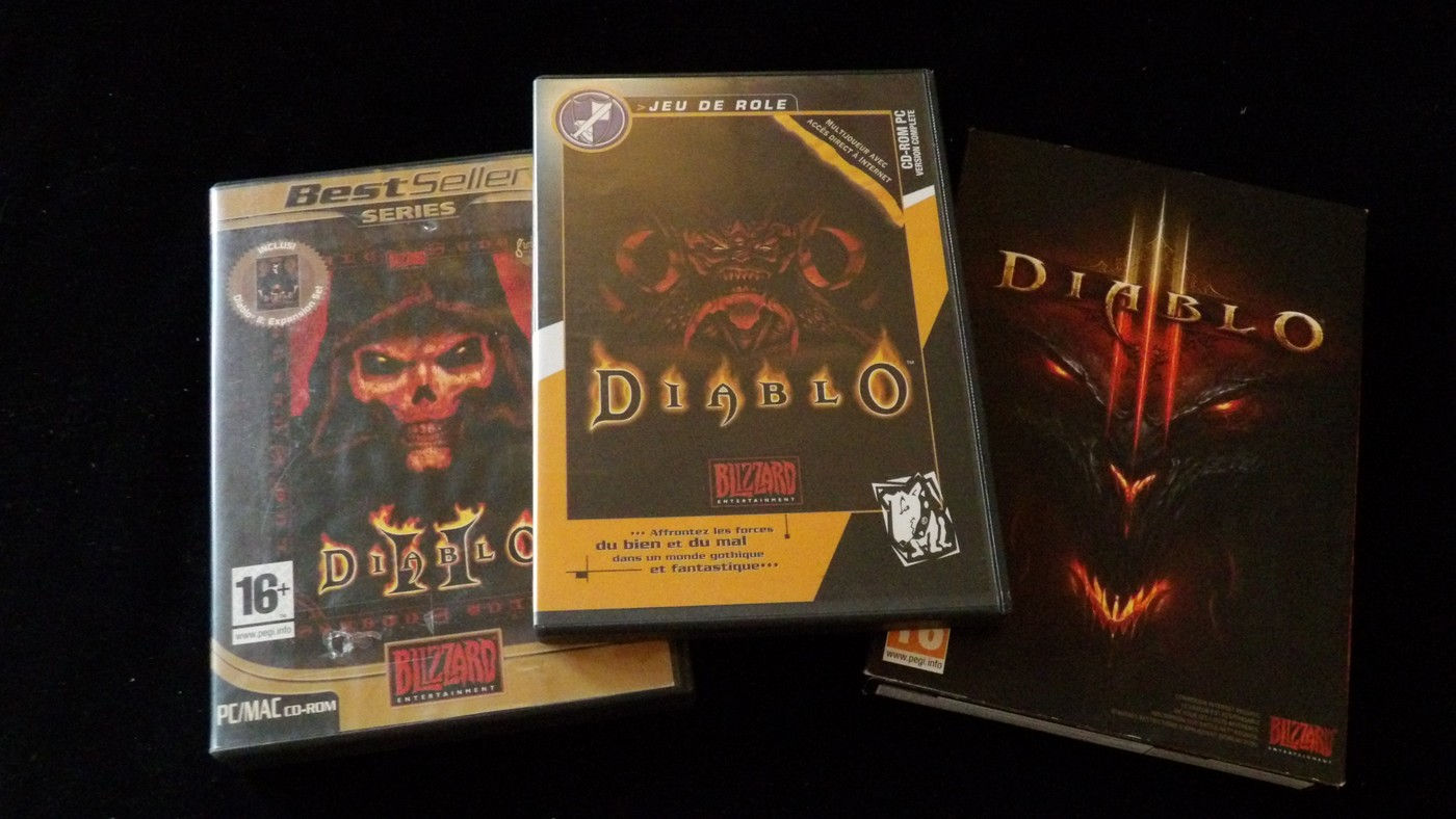 Lot de 3 Jeux 'Diablo 1 / 2 / 3' édition Blizzard