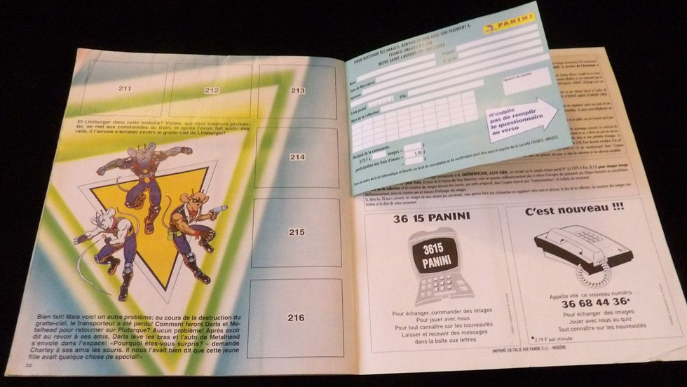 Miniature : Album Panini + 30 sachets, 'Biker Mice', édition 1994