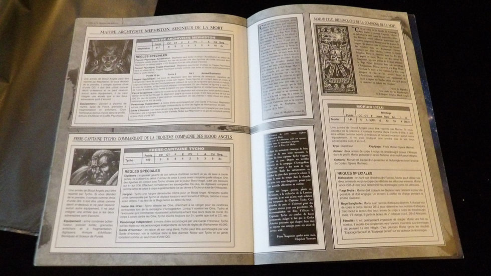 Miniature : Codex : Blood Angels, édition original officiel de 1998