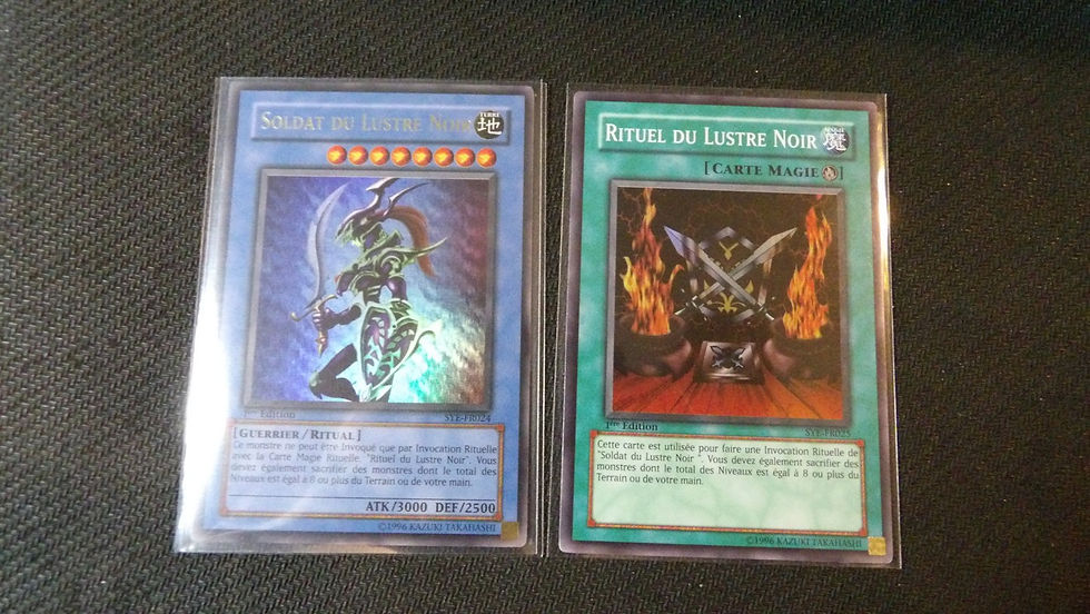 Carte Yu Gi Oh! TCG, Soldat du Lustre Noir + Carte Magie Rituel