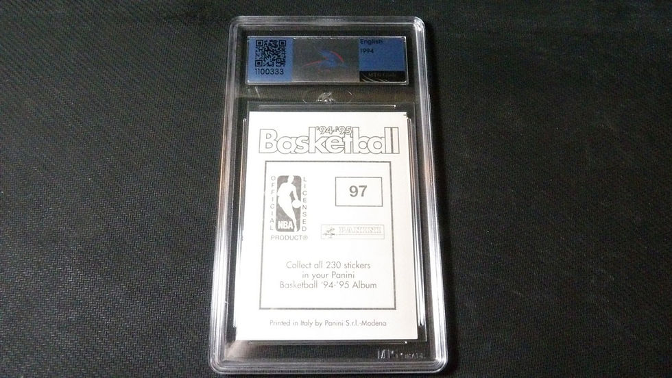 Miniature : Sticker collection : 'Shaquille O'Neal #97', Panini NBA 94-95 MTG Grade 8.5
