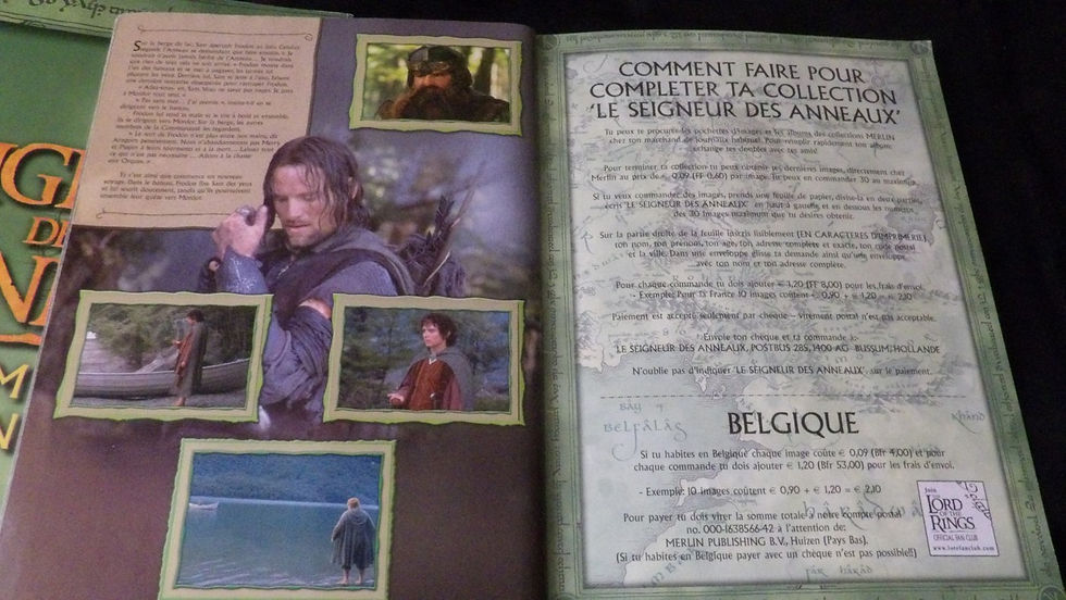 Miniature : Album 'Le Seigneur des Anneaux: La Communauté de l'Anneau' Merlin Collec. 2001