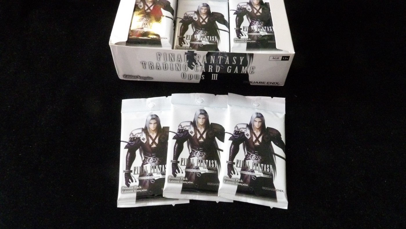 3x Boosters scellés : 'Final Fantasy TCG: Opus III' édition Hobby Japan 2016