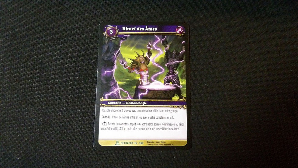 Miniature : Carte WoW TCG, Capacité Démoniste, à l'unité.