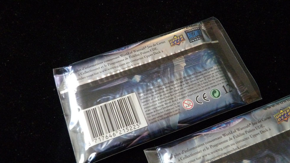 Miniature : 2x Boosters WoW TCG : 'La Guerre du Fléau', éd. Upper Deck 2009