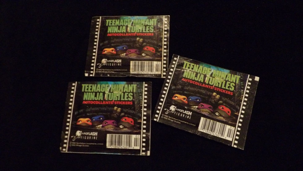 Lot de 3 sachet scellés, ' Tortues Ninja: Le Film ', Diamond collection 1990