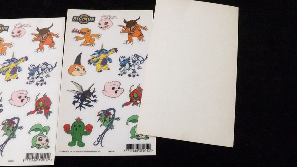 Miniature : 3x Planches de stickers Digimon collection, séries 1999-2000
