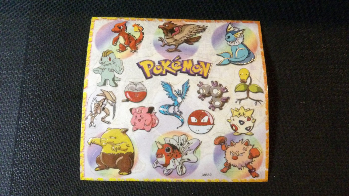 Feuilles de stickers, 'Pokémon Stickers Déco' collection 1999 (3/6)