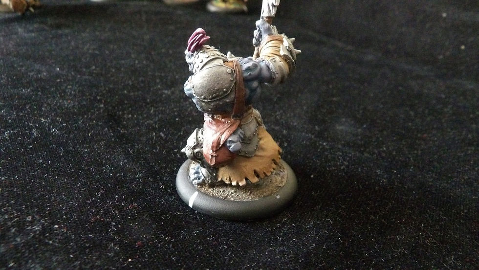 Miniature : Figurine TrollBlood : Light Beast ' Troll Axer, peinte.