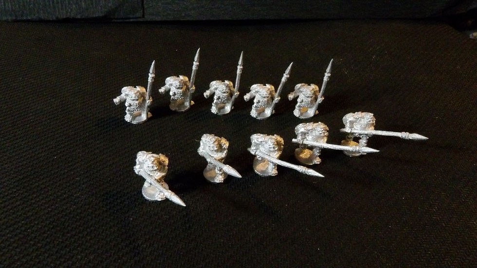 Figurines miniature 11mm Warhammer/ Warmaster, en métal ' Orcs '