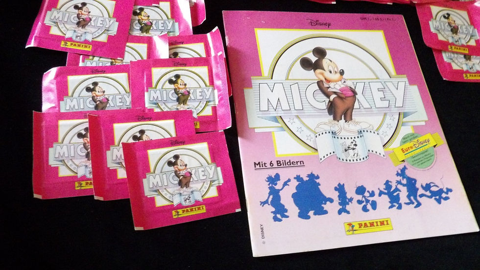 Miniature : Lot Panini : 'Mickey Stickers Movies, éd. 1992, Album + 30 sachets (Deutsh)