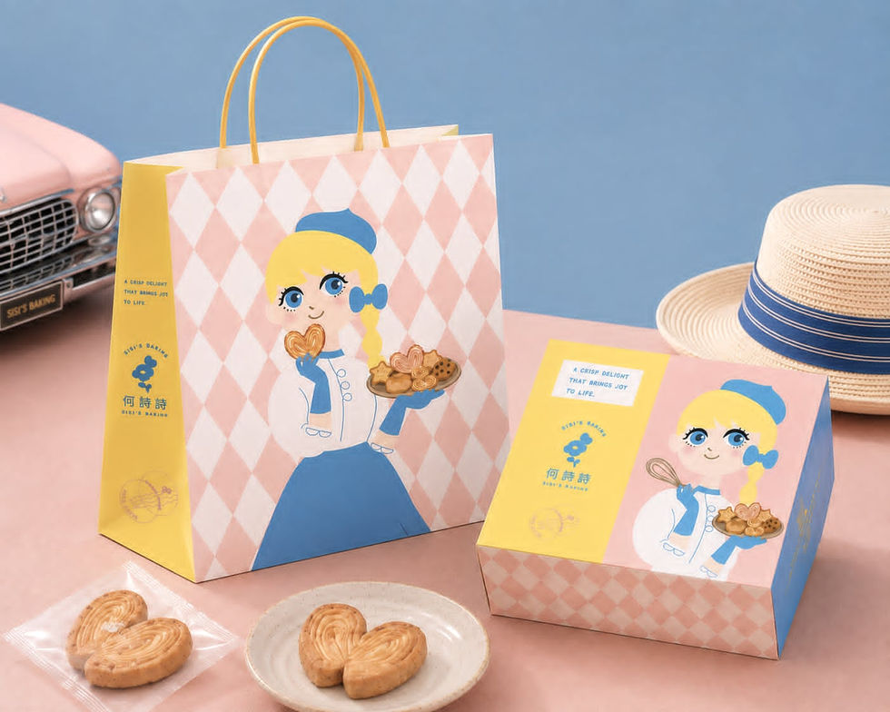 何詩詩蝴蝶酥甜點品牌 LOGO、品牌識別與包裝設計