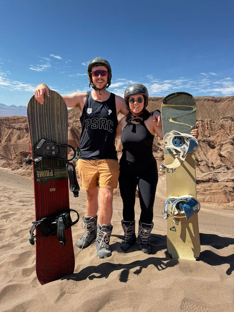 Sandboard en las dunas del desierto de Atacama, Chile