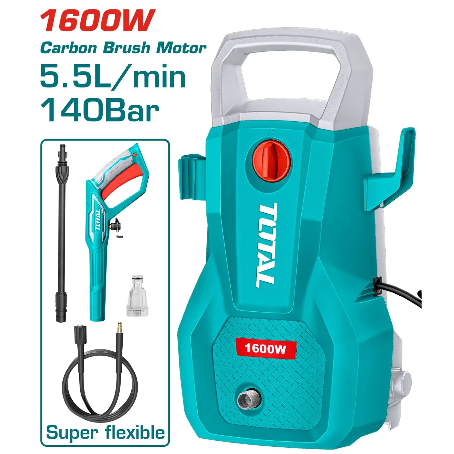 Hidrolavadora De Alta Presión 5.5L 110-120V~60Hz Potencia 1600W. Presión Max 140