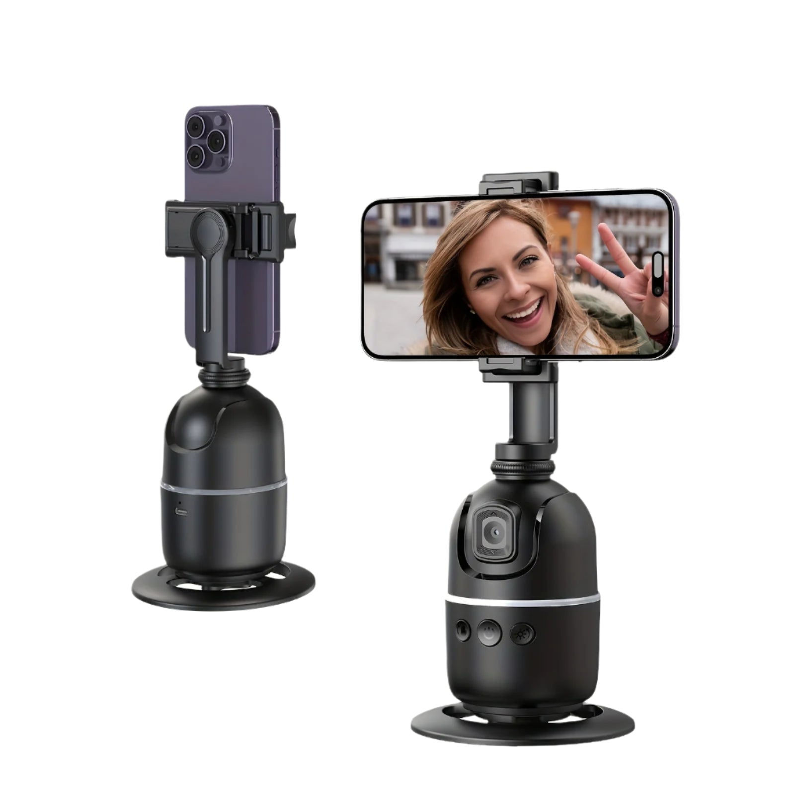 NNETM Smart AI Selfie Stick with 360° Rotating Phone Holder