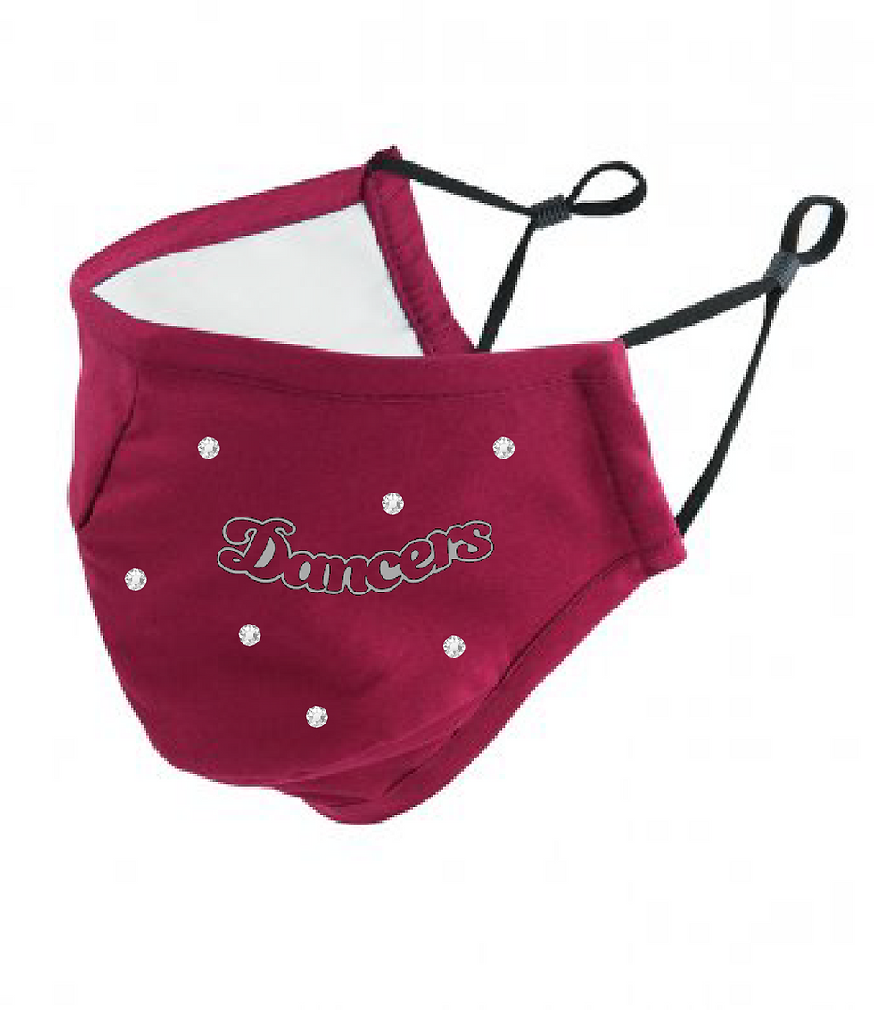 Thumbnail: Dancers -  Swarovski Crystal - PR796 Anti-Bacterial Face Cover