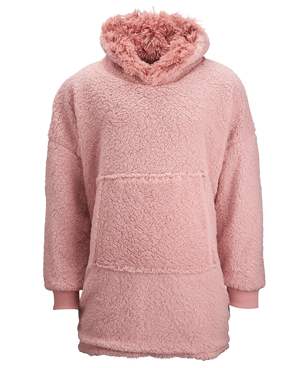 Thumbnail: Oversized Super-Shaggy Faux Fur Reversible Hoodie