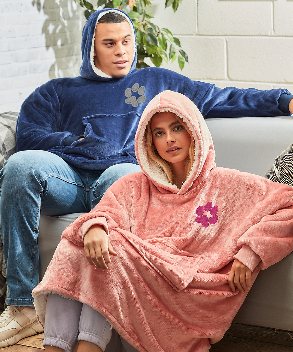 Thumbnail: Oversized Super-Soft Microfleece Reversible Hoodie