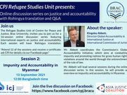 CPJ –ICJ Webinar Series: Session 2 – ‘Impunity & Accountability in Myanmar’