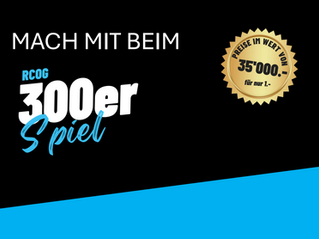 RCOG 300er-Spiel: Jetzt mitmachen und gewinnen