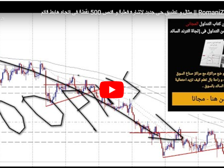 مثال و تطبيق حى جديد لاشارة فعلية و قنص 500 نقطة فى اتجاه هابط قائم