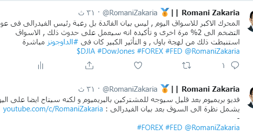 الاسواق بعد قرار الفيدرالى و اشارات جيروم باول الى التضخم الاميريكى